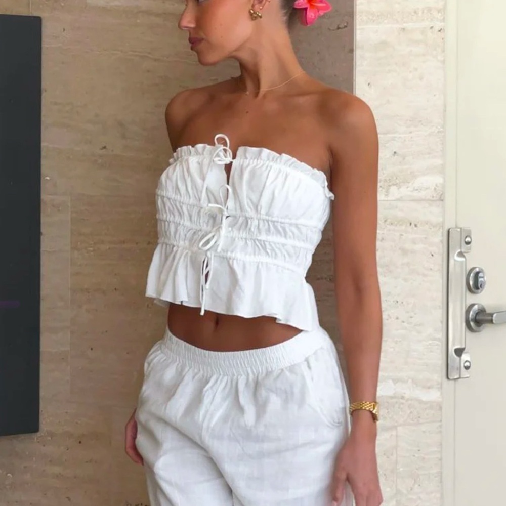 White Fox Secret Society Strapless Top